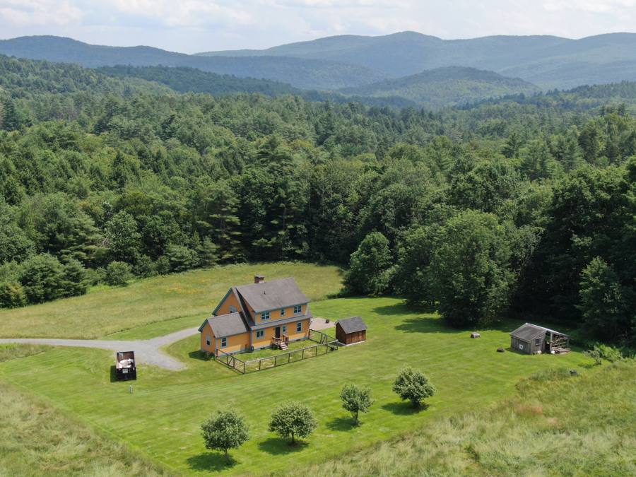 Vermont Farmhouse and Green Mountains Vermont Farmhouse and Green Mountains